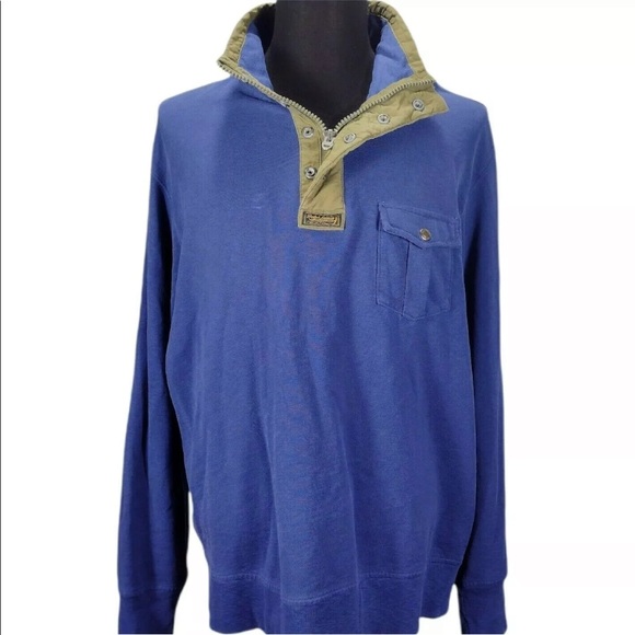 Vtg Polo Ralph Lauren Men's French Terry 1/4 Zip Pullover Sweater Size Large - Picture 2 of 9